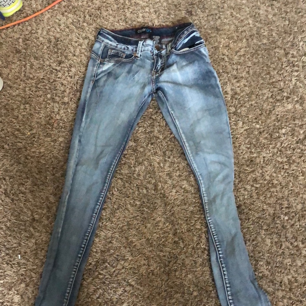 Blue denim type jeans